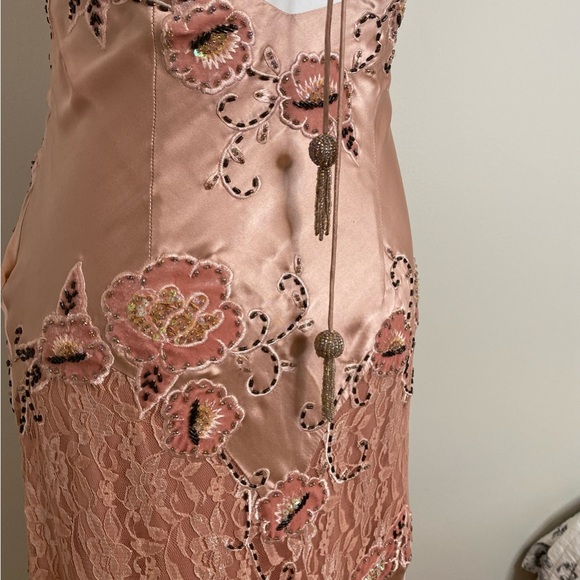 Sue Wong Blush Floral Lace Maxi Dress - Picture 10 of 16